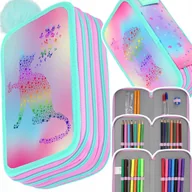 Piórniki - Starpak Piórnik Trzykomorowy z Wyposażeniem Ombre Kitty Doggy 553389 - miniaturka - grafika 1
