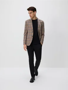 Reserved - Marynarka slim fit w kratę - beżowy - Kurtki męskie - miniaturka - grafika 1