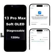 Części serwisowe do telefonów - Wyświetlacz LCD Diagnosable ekran dotyk digitizer programowalny z możliwością przypisania jako oryginał do Apple iPhone 13 Pro Max (Soft OLED 120Hz) - miniaturka - grafika 1
