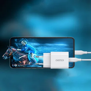 Choetech ładowarka sieciowa USB Typ C 20W Power Delivery 3A + kabel USB Typ C - Lightning 1,2m biały (Q5004-V2-EU-CLWH) - Ładowarki do telefonów - miniaturka - grafika 11