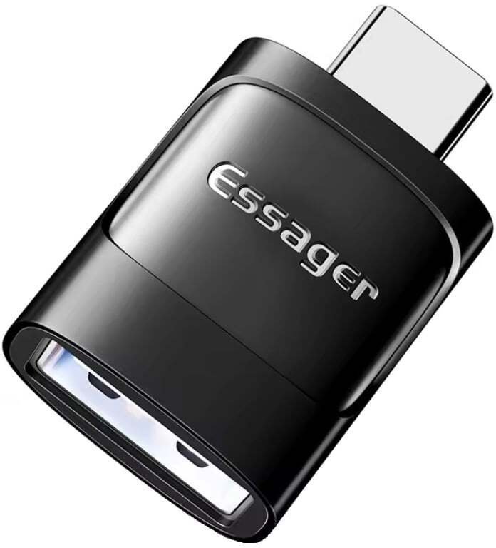 Adapter przejściówka Essager OTGUSB 3.0USB-Cmęski do USB-Ażeński black