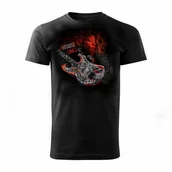 Koszulki męskie - Topslang, Koszulka męska rock Jimi Hendrix rockowa gitara z gitarą dla gitarzysty, czarna, rozmiar L - miniaturka - grafika 1