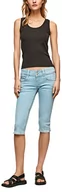 Spodenki damskie - Pepe Jeans Damskie szorty dżinsowe Gen Crop, Niebieski (Denim-pe0), 29W - miniaturka - grafika 1