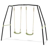 Place zabaw - Huśtawka IVY EXIT Toys podwójna stelaż metalowy - miniaturka - grafika 1