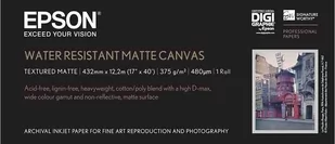 Papier Epson WaterResistant Matte Canvas Roll, 17" x 12,2 m, 375g/m2 C13S042013 - Papier do drukarek Papier Epson WaterResistant Matte Canvas Roll, 17" x 12,2 m, 375g/m2 C13S042013 - Papier do drukarek - miniaturka - grafika 1