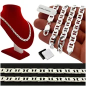 Łańcuszki - Gruby Srebrny Łańcuszek Męski Pełny Gucci 50Cm/7,5Mm Srebro 925 + Gratisy - miniaturka - grafika 1