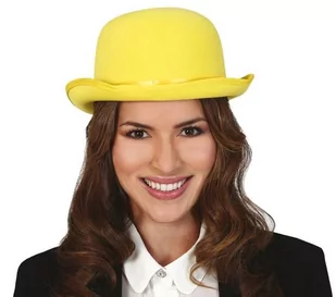 Melonik satynowy, Żółty - Dodatki do strojów karnawałowych - miniaturka - grafika 1