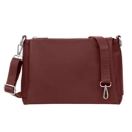 Torebki damskie - Torebka Damska Na Ramię Skórzana Vera Pelle Vandita Bordo - miniaturka - grafika 1