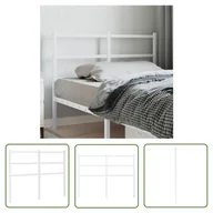 Inne meble do sypialni - The Living Store Metalowe wezgłowie - białe - 120 cm - Wezgłowie - miniaturka - grafika 1