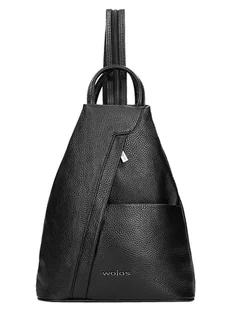 Wojas Skórzany plecak w kolorze czarnym - 25 x 30 x 12 cm - Torebki damskie - miniaturka - grafika 1