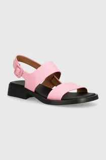 Sandały damskie - Camper sandały skórzane Dana damskie kolor różowy K201486.008 - grafika 1