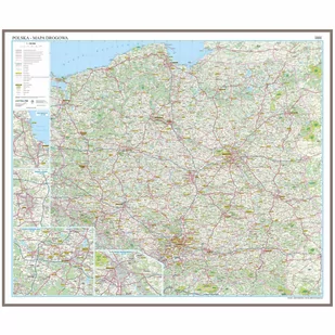 EkoGraf, mapa ścienna drogowa Polska, 1:700 000 - Mapy i plansze edukacyjne - miniaturka - grafika 1