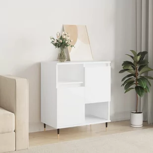 vidaXL Komoda, biała, 60x35x70 cm, materiał drewnopochodny - Komody - miniaturka - grafika 1