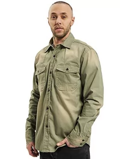 Koszule męskie - Brandit Hardee Denim Shirt męska koszula dżinsowa, Oliv-grau, S - grafika 1