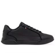 Trampki męskie - Buty Tommy Hilfiger Lo Cup Lth FM0FM04827-BDS - czarne - miniaturka - grafika 1