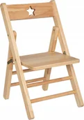 Krzesełka i taborety dla dzieci - Atmosphera Drewniane krzesełko dziecięce STAR, składane - miniaturka - grafika 1