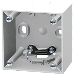 Hager Polo Integro Flow Puszka natynkowa pojedyncza wysoka biały połysk 911512519 911512519 - Gniazdka elektryczne - miniaturka - grafika 1