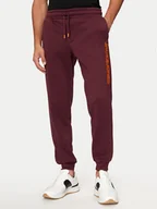Spodnie sportowe męskie - Jack&Jones Spodnie dresowe Gordon 12258477 Bordowy Regular Fit - miniaturka - grafika 1