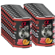 Mokra karma dla psów - ALPHA SPIRIT Wołowina z melonem 18x400g - miniaturka - grafika 1