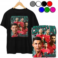Moda i Uroda OUTLET - KOSZULKA DZIECIĘCA T-SHIRT Z NADRUKIEM - RONALDO PIŁKA NOŻNA - L 146-152 - miniaturka - grafika 1