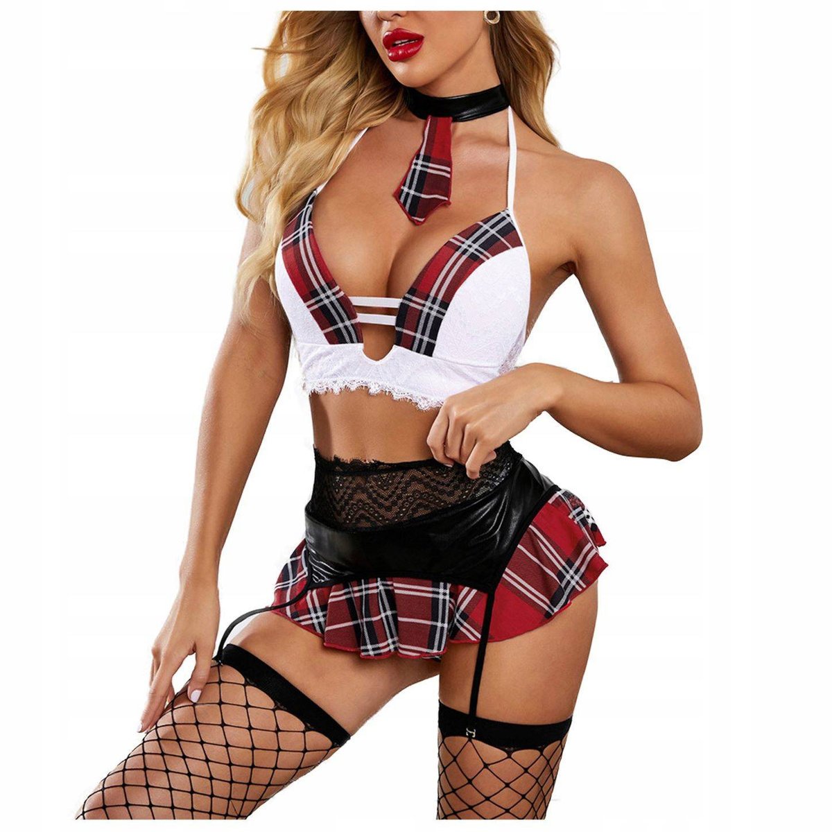 Strój Uczennicy Przebranie Komplet - L