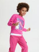 Koszulki dla dziewczynek - Sinsay - Koszulka z cekinami - różowy - miniaturka - grafika 1