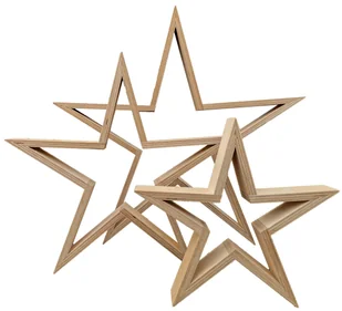 Gwiazda drewniana baza do ozdabiania kpl 3szt 41cm - Ozdoby bożonarodzeniowe - miniaturka - grafika 1