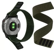 Akcesoria do smartwatchy - Opaska Pasek Bransoleta Nylon Loop Garmin Fenix 3/5X/3Hr/5X Plus/6X/6X Pro/7X Zielona - miniaturka - grafika 1
