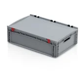 Pojemniki przemysłowe - B2B Partner Plastikowa skrzynka z wiekiem 600x400x185 mm 967170 - miniaturka - grafika 1