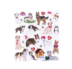 [BS] NAKLEJKI BROKATOWE PSY 27SZT DALPRINT DPNK-122 - Scrapbooking - miniaturka - grafika 1