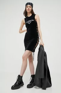 Juicy Couture sukienka kolor czarny mini dopasowana - Sukienki - miniaturka - grafika 1