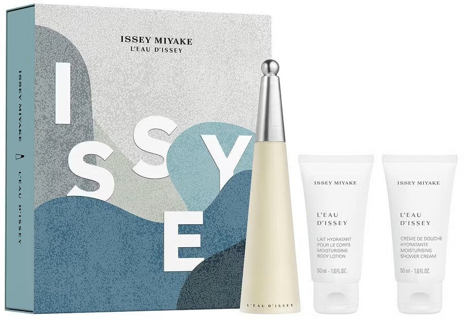 Issey Miyake SET ISSEY MIYAKE Woda toaletowa Issey Miyake EDT spray 50ml + BODY LOTION 50ml + SHOWER CREAM 50ml