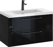 Szafki łazienkowe - Szafka z Umywalką ROSEN 80 cm - Uchwyt Czarny - miniaturka - grafika 1