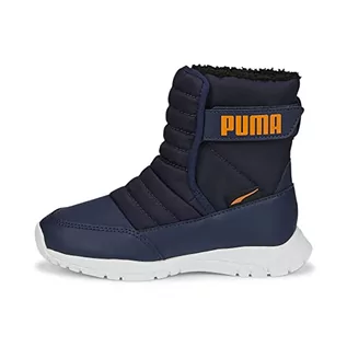 Buty dla dziewczynek - PUMA Unisex buty dziecięce Nieve WTR Ac Ps Sneaker, Peacoat Vibrant Orange, 29 EU - grafika 1