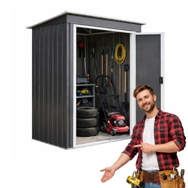 Domek narzędziowy ogrodowy stal ocynkowana MIR0305 – schowek narzędzi