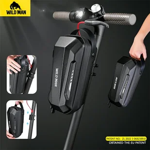 Etui/uchwyt na hulajnogę WILDMAN GD9X PLUS  sakwa na ramę czarna/black - Selfie stick - miniaturka - grafika 5