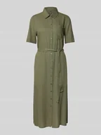 Sukienki - Sukienka casualowa taliowana z wiązanym paskiem model ‘PIA’ - miniaturka - grafika 1