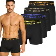 Majtki męskie - Everlast Bokserki Męskie 4 sztuki Majtki Bawełniane Czarne Kolor Logo Rozmiar XXL - miniaturka - grafika 1