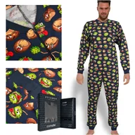 Piżamy damskie - CORNETTE Piżama Męska Kombinezon 196/285 Bawełna Wzór Kasztany Rozmiar M - miniaturka - grafika 1