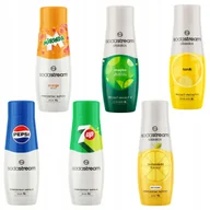 Syropy i koncentraty owocowe - 6x SYROP SODASTREAM PEPSI + MIRINDA + 7UP + LEMONIADA + MOJITO + TONIK - miniaturka - grafika 1