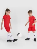 Koszulki dla dziewczynek - 4F Koszulka sportowa dziecięca 4F JUNIOR x Robert Lewandowski - czerwona 122/128 (6-8 lat) - miniaturka - grafika 1