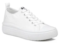 Trampki damskie - Trampki damskie całe białe Lee Cooper 3221 na platformie tekstylne-41 - miniaturka - grafika 1
