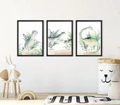 Dekoracje domu - Plakaty dla chłopca, Dinozaury format A3 - miniaturka - grafika 1