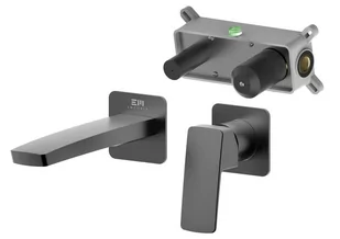 Bateria Umywalkowa Podtynkowa Teo Z Boxem Gun Metal 02012BN Emporia - Baterie umywalkowe - miniaturka - grafika 1