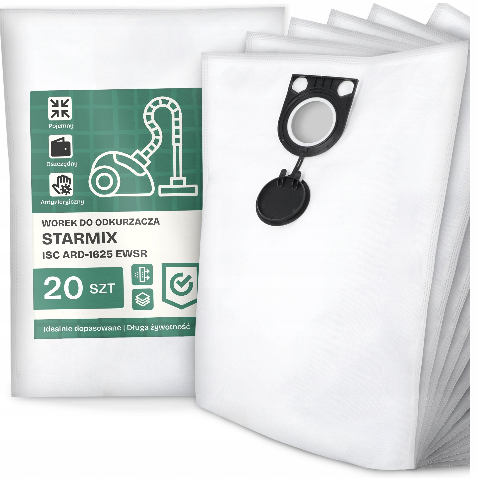 20x Worek do Odkurzacza Starmix Isc ARD-1625 Ewsr Syntetyczny Pojemny G9