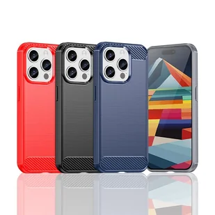 Etui Carbon Case do iPhone 15 Pro elastyczny czarny - Etui i futerały do telefonów - miniaturka - grafika 5