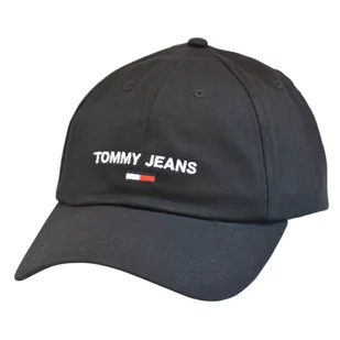 Czapka z daszkiem Tommy Jeans Sport Cap Czarna - AW0AW11660-BDS - Czapki i chusty sportowe męskie - miniaturka - grafika 1
