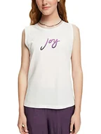 Koszulki i topy damskie - ESPRIT Collection Tank top z nadrukiem, 100% bawełna, Off White, M - miniaturka - grafika 1