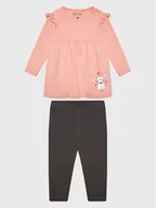 Legginsy - Blue Seven Komplet sukienka i legginsy 966005 Różowy Regular Fit - miniaturka - grafika 1