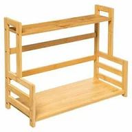 Półki do salonu - Półka bambusowa 2-poziomowa - miniaturka - grafika 1